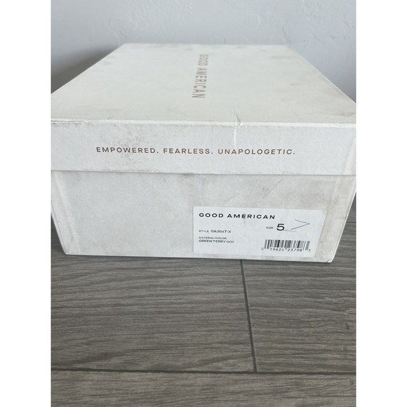 Good American Green Terry 001 Heels GA354T-X Size 5‎ NIB - Picture 7 of 9
